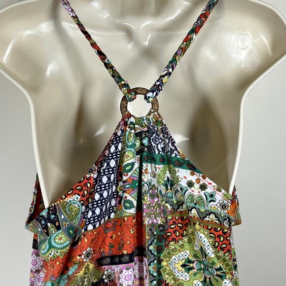 Whimsical Boho-Chic Top Juniors Sz XL (15-17) Beaded Free Spirits Patchwork - Picture 15 of 16